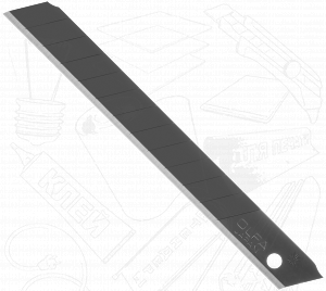 Лезвия сегментированные «EXCEL BLACK», 9 мм, 10 шт. OL-ABB-10B